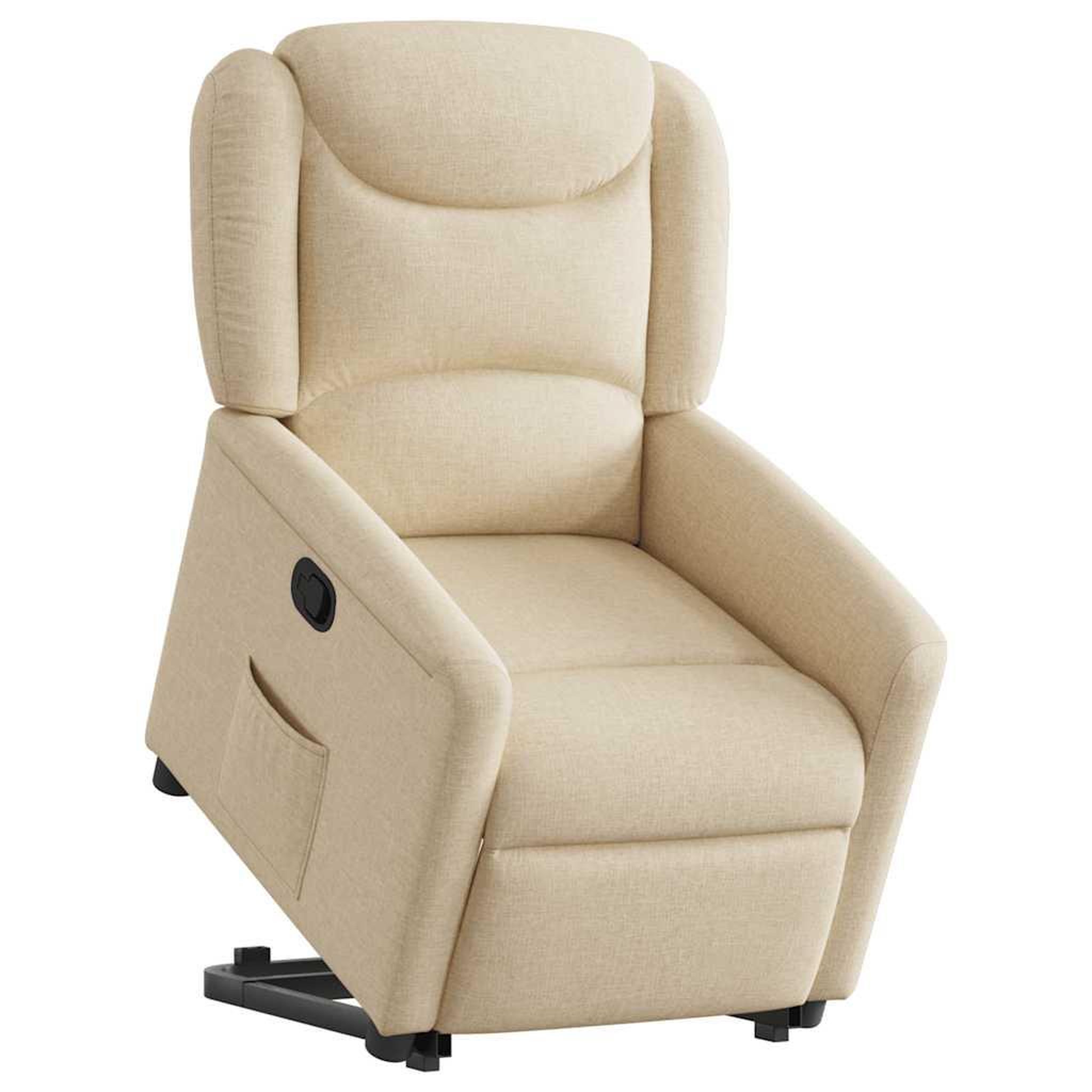 Voir la diapositive 3 : VIDAXL Fauteuil inclinable Creme Tissu