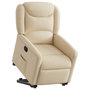 Voir la diapositive 3 : VIDAXL Fauteuil inclinable Creme Tissu