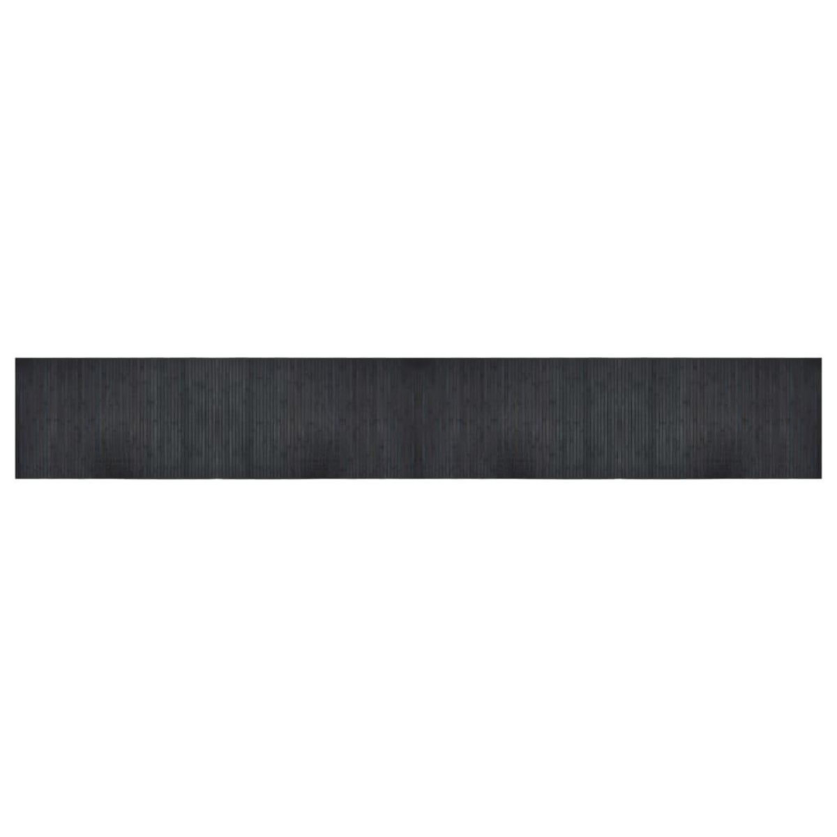 VIDAXL Tapis rectangulaire gris 60x400 cm bambou