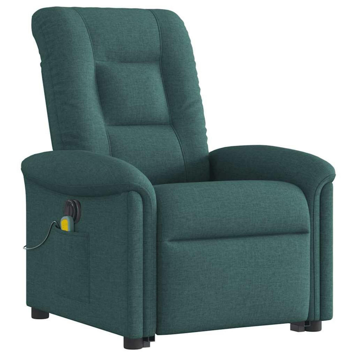 VIDAXL Fauteuil inclinable de massage electrique Vert fonce Tissu