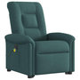 Voir la diapositive 4 : VIDAXL Fauteuil inclinable de massage electrique Vert fonce Tissu
