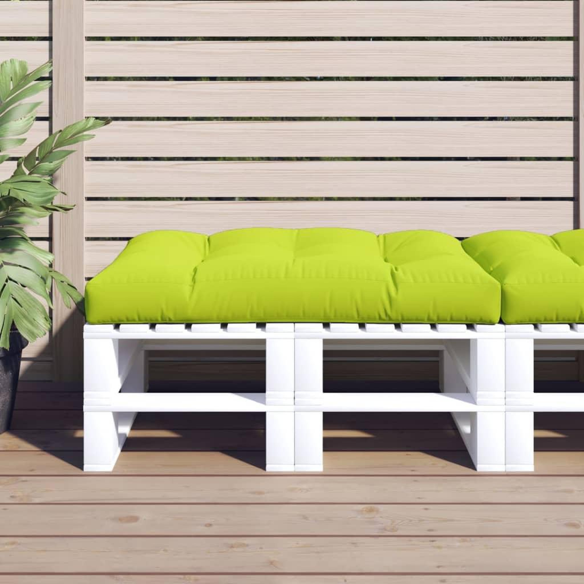 Voir la diapositive 1 : VIDAXL Coussin de palette vert vif 120x80x12 cm tissu