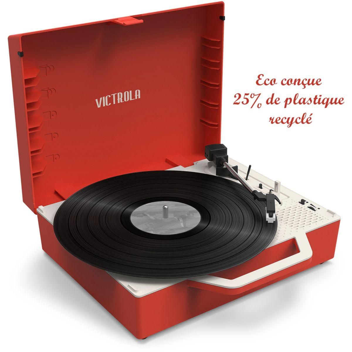 VICTROLA Platine vinyle RE-SPIN Eco Concue Rouge