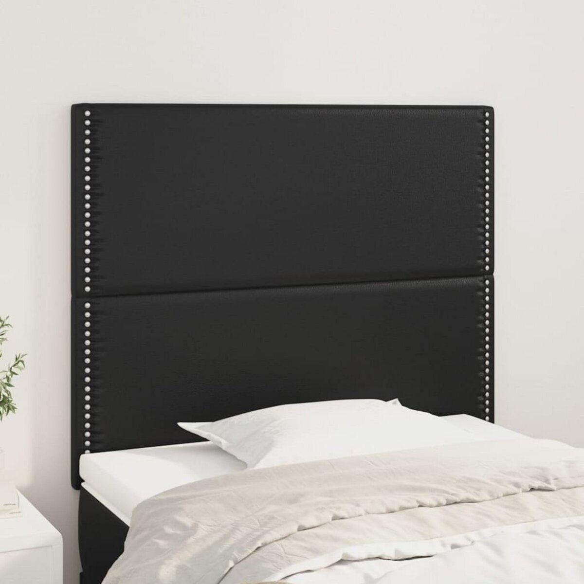 VIDAXL Tetes de lit 2 pcs Noir 90x5x78/88 cm Similicuir