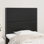 VIDAXL Tetes de lit 2 pcs Noir 90x5x78/88 cm Similicuir