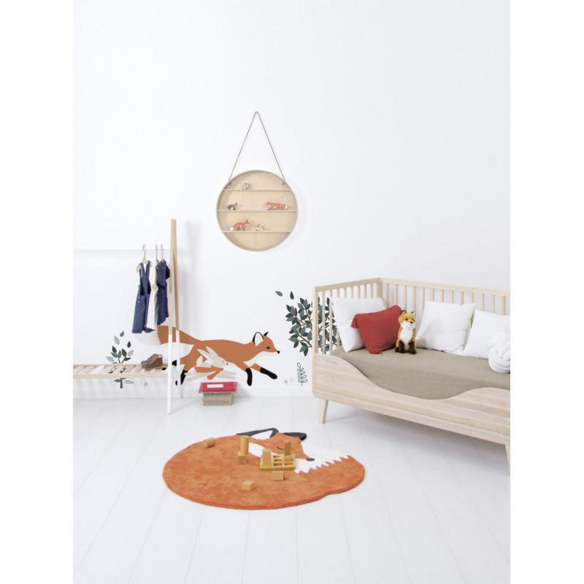 Lilipinso Sticker Lilipinso Mr Fox en Forêt 130 x 64 cm