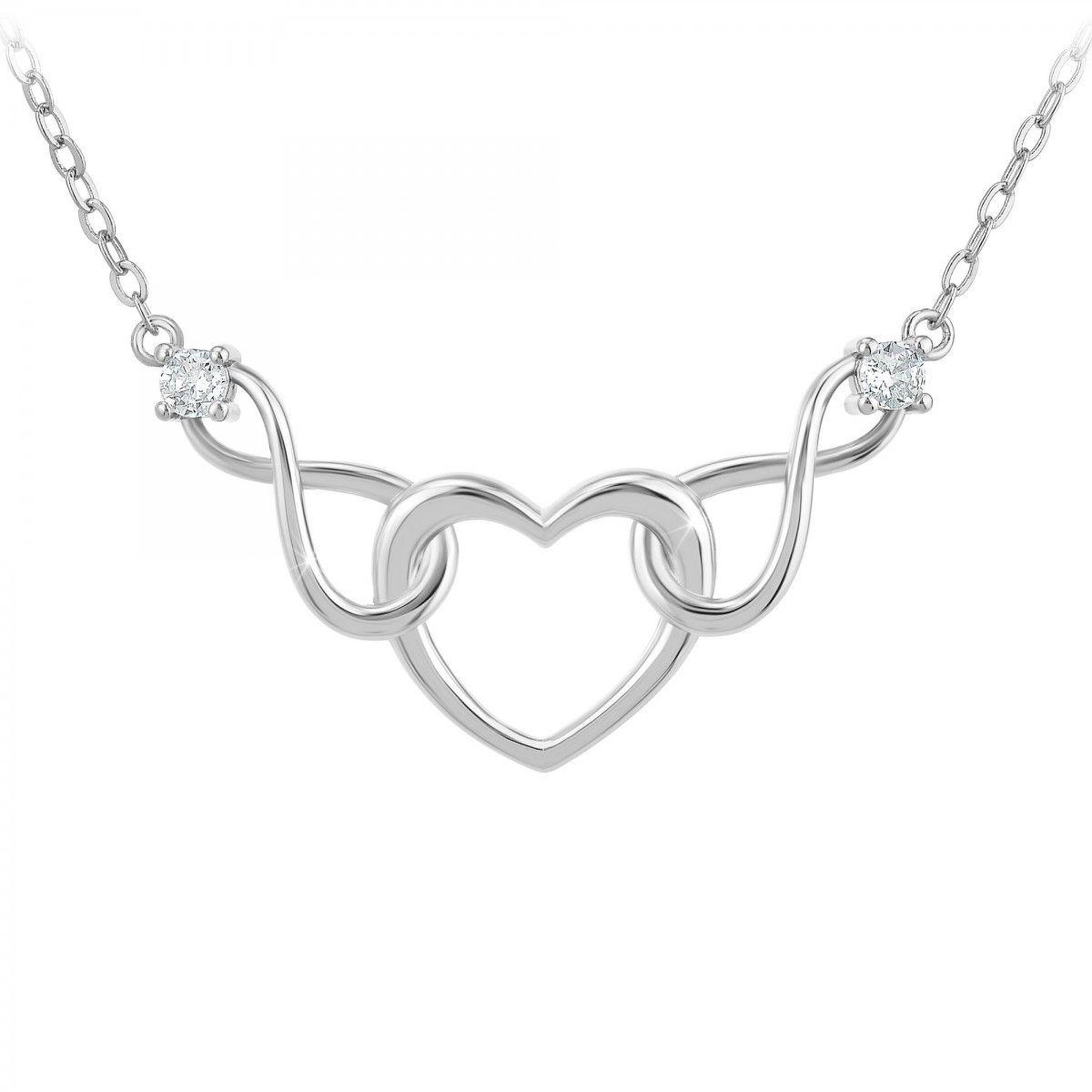 SC CRYSTAL Collier coeur SC Crystal orné de zirconium