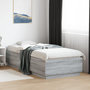 Voir la diapositive 1 : VIDAXL Cadre de lit avec LED sans matelas sonoma gris 90x200 cm