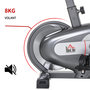 Voir la diapositive 4 : HOMCOM Vélo d'appartement volant d'inertie 8 Kg résistance magnétique 10 niveaux écran LCD multifonction capteur fréquence cardiaque selle réglable acier gris