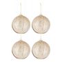 Voir la diapositive 1 : Paris Prix Lot de 4 Boules de Noël  Perles Pailletées  12cm Or