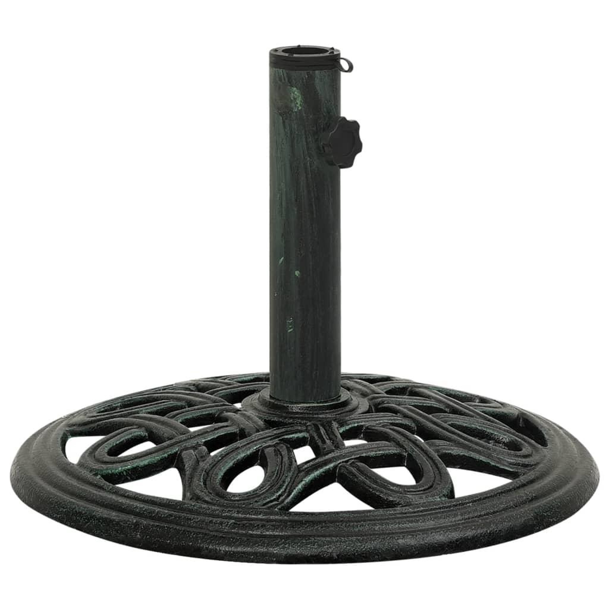 Voir la diapositive 2 : VIDAXL Socle de parasol Vert 40x40x32 cm Fonte