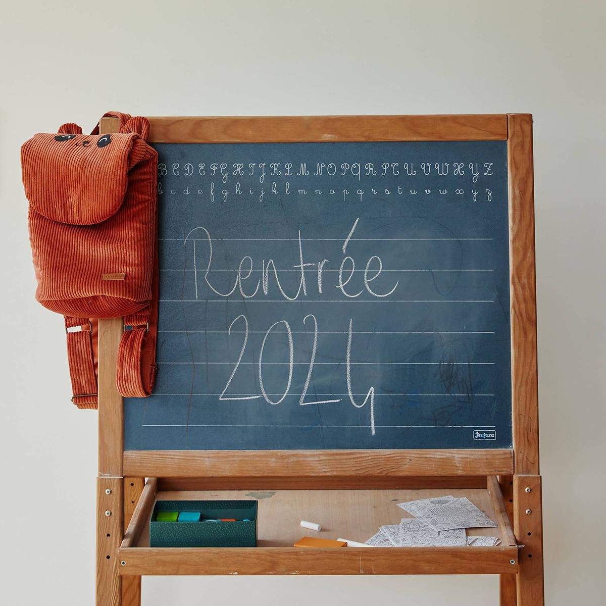 Petit Béguin Sac à dos enfant en velours côtelé Maloueg