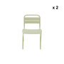 Voir la diapositive 4 : SWEEEK Lot de 2 chaises en métal vert clair pour enfant. salon de jardin enfant
