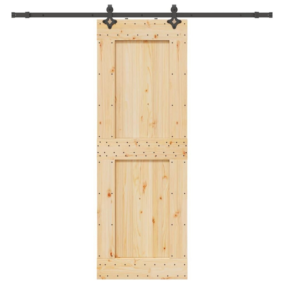 VIDAXL Porte coulissante et kit de quincaillerie 80x210 cm pin massif