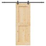 VIDAXL Porte coulissante et kit de quincaillerie 80x210 cm pin massif