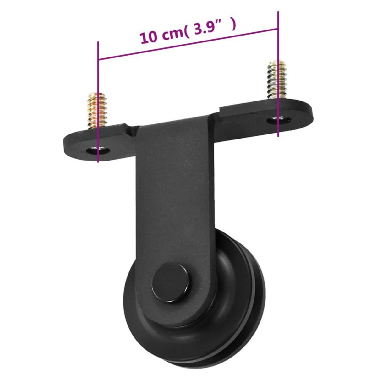 VIDAXL Kit de quincaillerie de porte coulissante SKIEN 200 cm noir