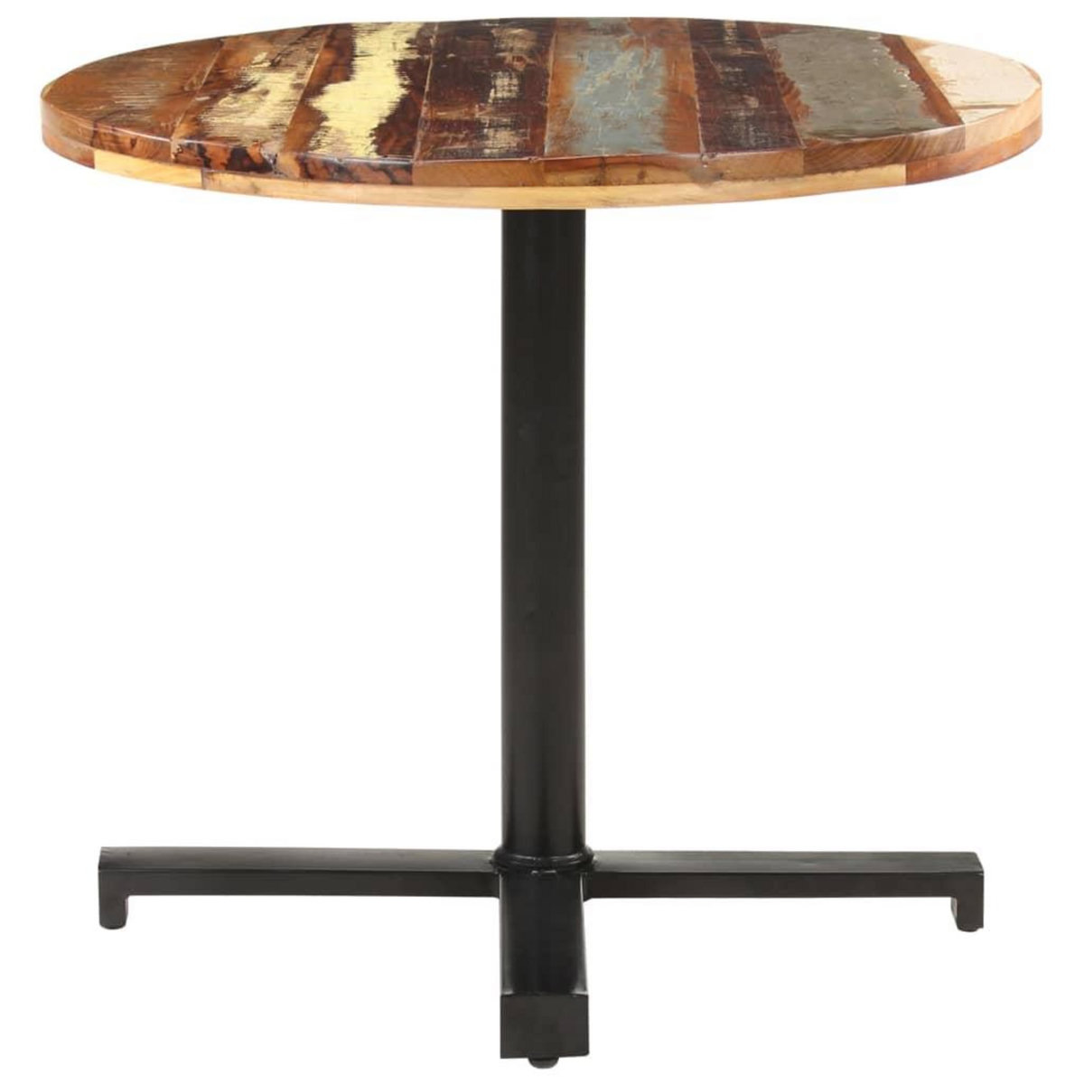 VIDAXL Table de bistro Carree Ø80x75 cm Bois de recuperation massif