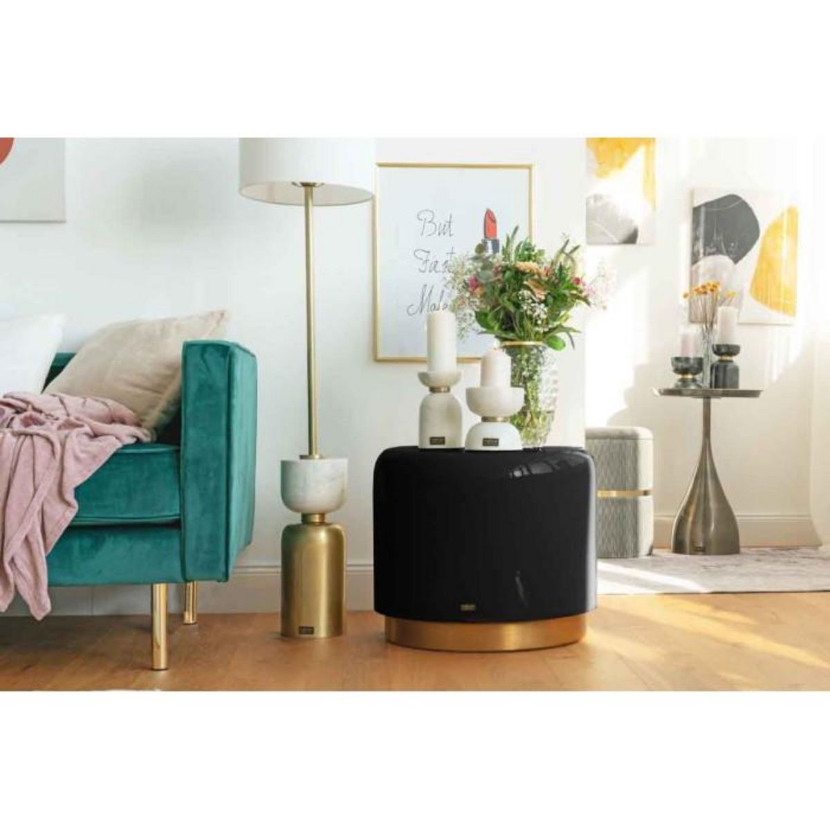 Paris Prix Tabouret Rond Design  Artisse  51cm Noir