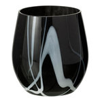 Paris Prix Photophore en Verre  Effet Fumé  14cm Noir