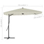 Voir la diapositive 6 : VIDAXL Parasol d'exterieur avec poteau en acier 250 x 250 cm Sable