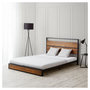 Voir la diapositive 2 : HomeStyle4U Lit en métal bios avec matelas140x200