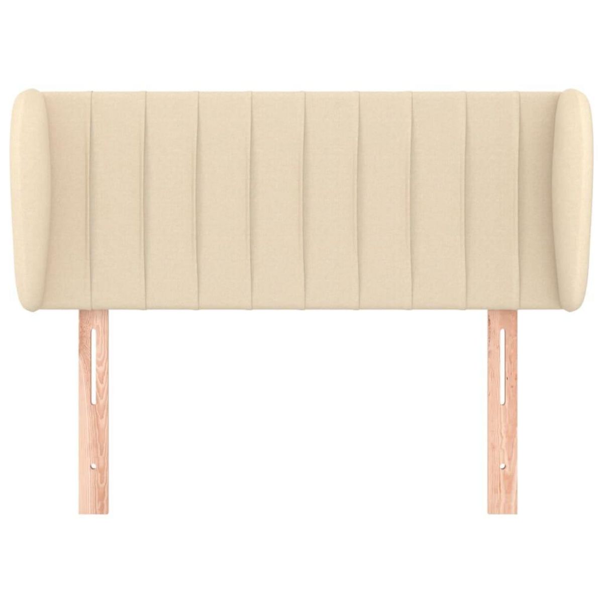 VIDAXL Tete de lit avec oreilles Creme 103x23x78/88 cm Tissu