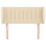 Voir la diapositive 3 : VIDAXL Tete de lit avec oreilles Creme 103x23x78/88 cm Tissu