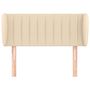 Voir la diapositive 3 : VIDAXL Tete de lit avec oreilles Creme 103x23x78/88 cm Tissu