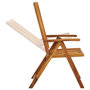 Voir la diapositive 5 : VIDAXL Chaises inclinables de jardin lot de 3 Bois solide d'acacia