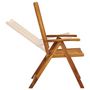 Voir la diapositive 5 : VIDAXL Chaises inclinables de jardin lot de 3 Bois solide d'acacia