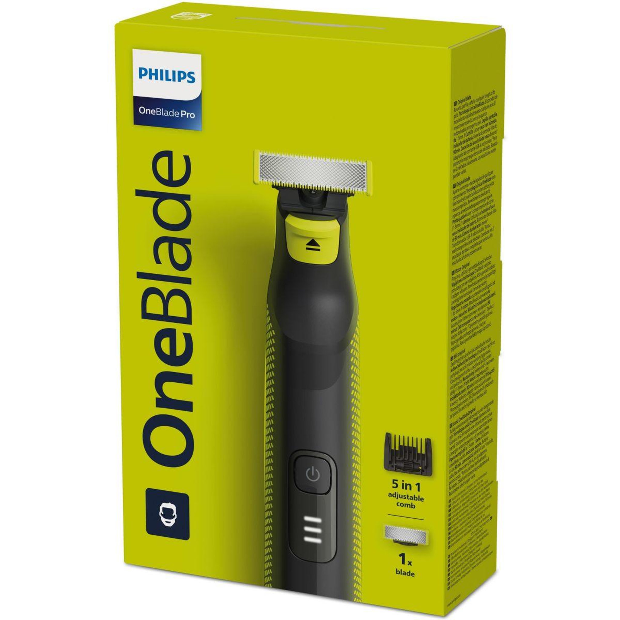 Philips Tondeuse barbe oneblade pro qp6506/15, 5 hauteurs de coupe, précision 1 mm, 90 mn