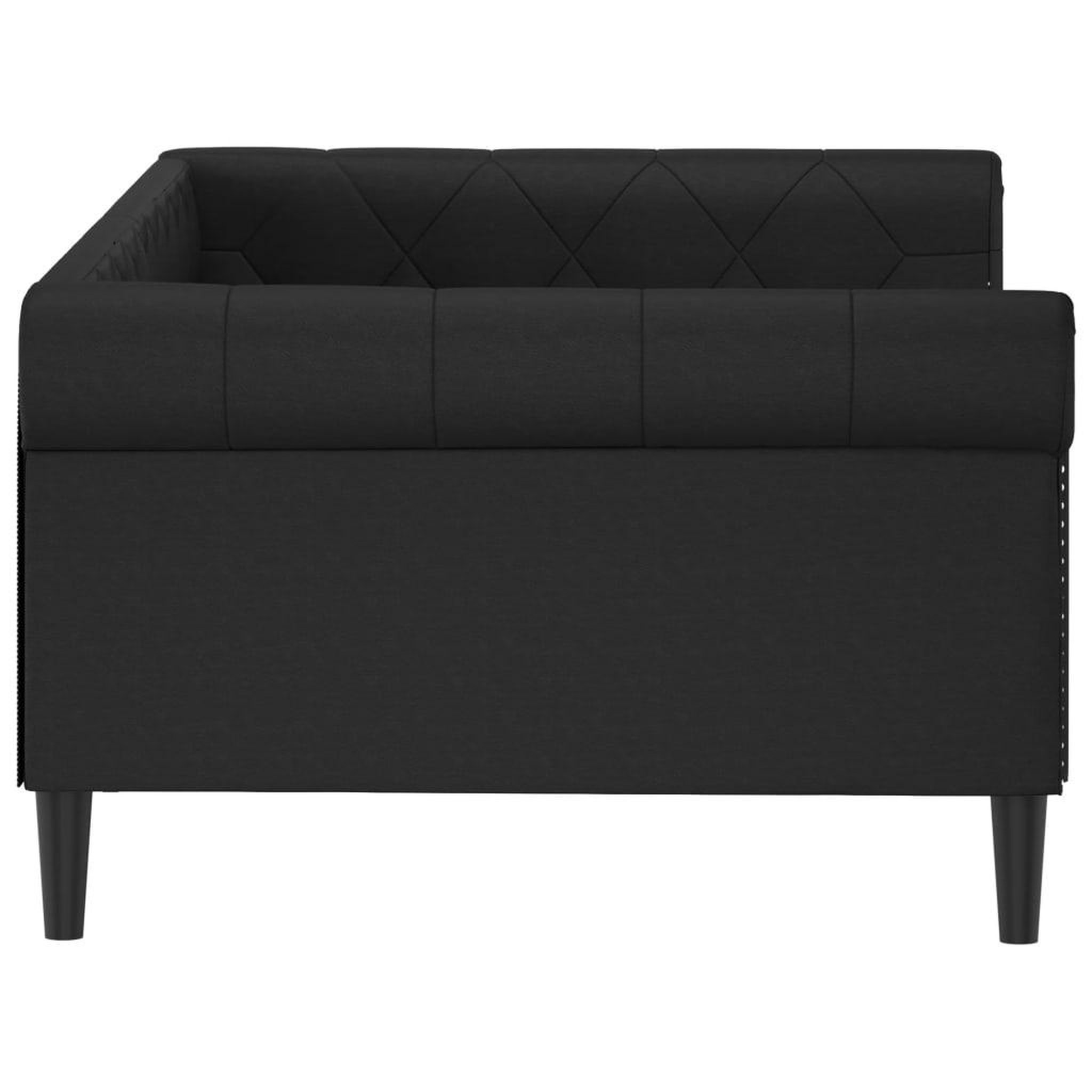 Voir la diapositive 4 : VIDAXL Lit de jour sans matelas noir 100x200 cm similicuir