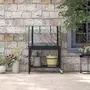 OUTSUNNY Jardinière surélevée potager avec bâche transparente, mini serre de jardin, 2 roulettes et 1 étagère inférieure pour légumes, fleurs, potager, dim. 80L x 40l x 120H cm