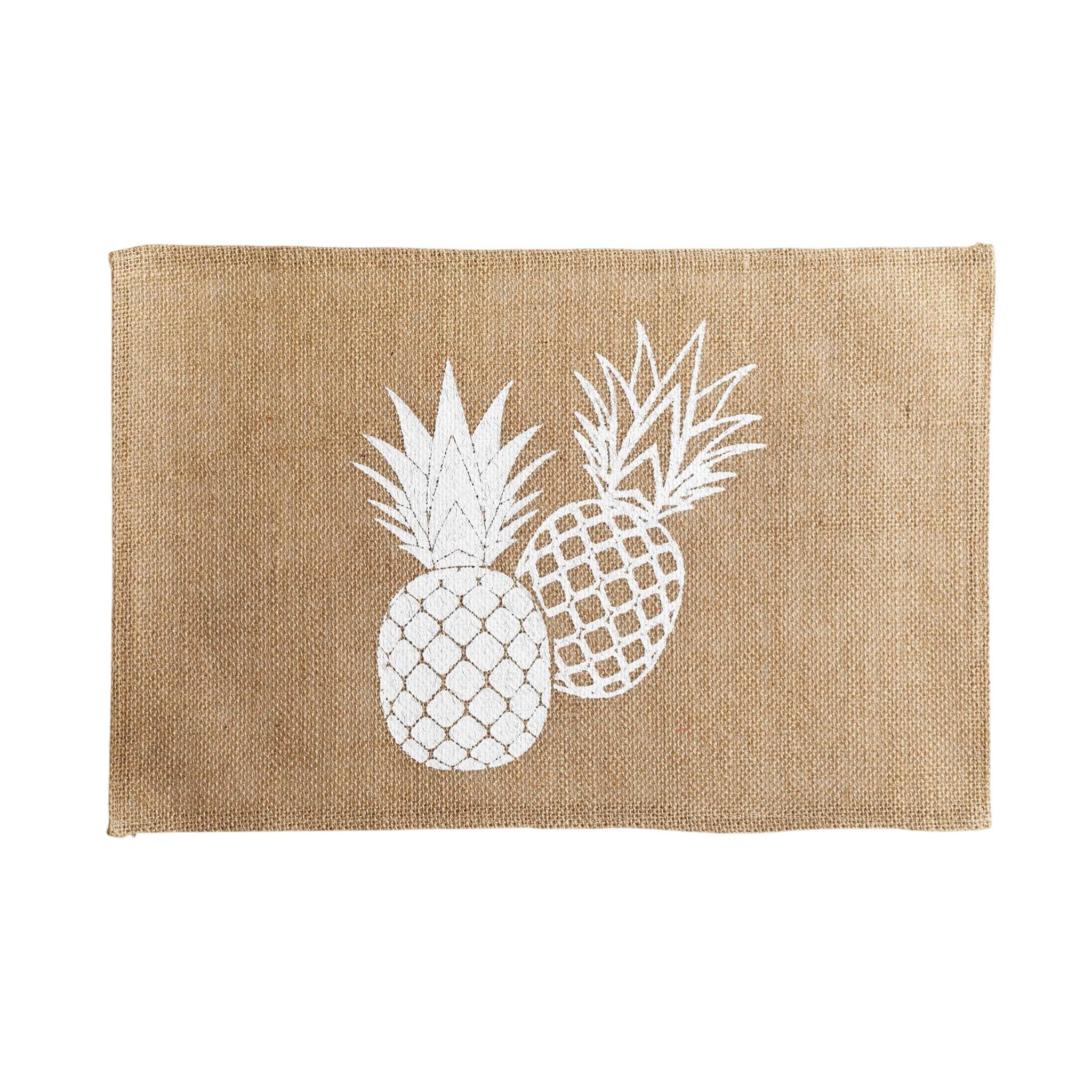 Voir la diapositive 1 : Eden Set de table en jute ananas design et moderne