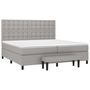 Voir la diapositive 3 : VIDAXL Sommier a lattes de lit avec matelas Gris clair 200x200cm Tissu
