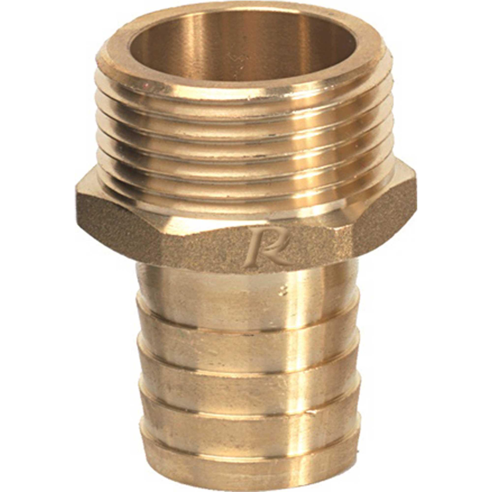 Ribiland Raccord laiton droit cannelé Ø 19 mm.