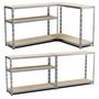 Voir la diapositive 5 : EUROSPEN Etagère de rangement modulable et polyvalente pour atelier, garage, cave... Charge Lourde max 875kg -180x120x40cm - Gris