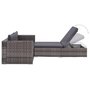 Voir la diapositive 3 : VIDAXL Salon de jardin 3 pcs avec coussins Resine tressee Gris