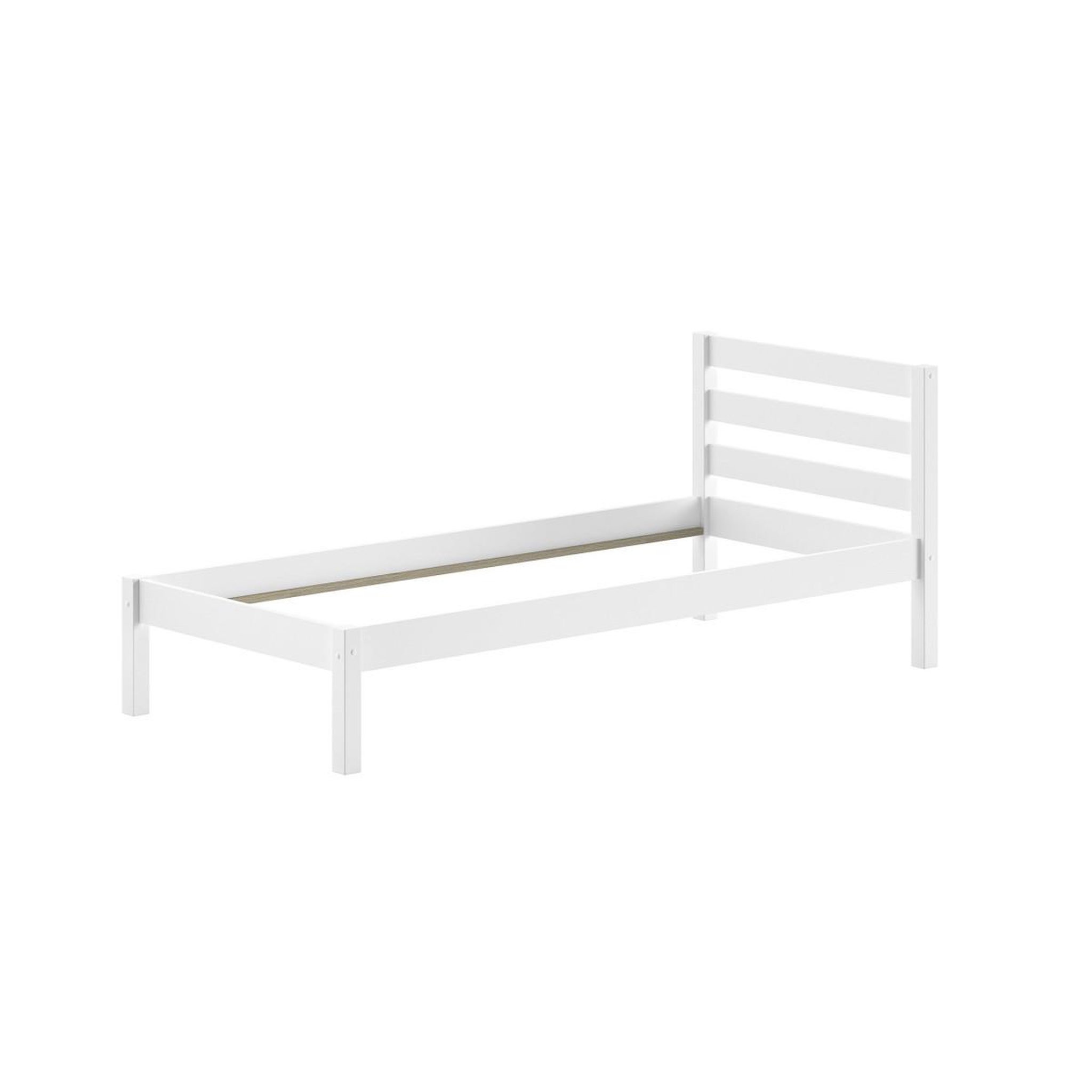 Voir la diapositive 2 : Paris Prix Pack - lit mezzanine, lit simple & sommier  pino  90x200cm blanc