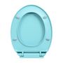 Voir la diapositive 5 : VIDAXL Siege de toilette a fermeture en douceur Vert Ovale