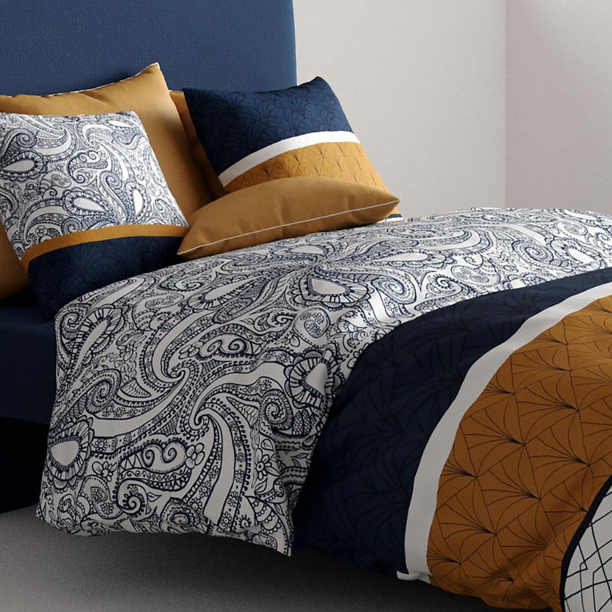 ATELIER DU COTON Parure housse de couette 100% coton 57fils dakota