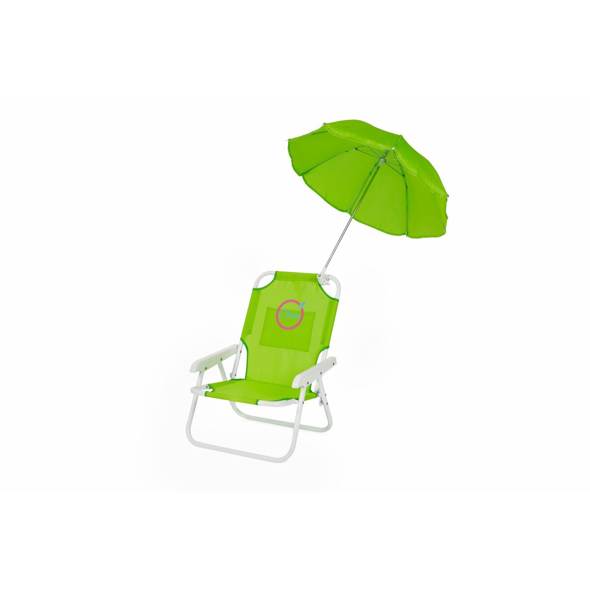 O'Kids Fauteuil enfant avec parasol inclus O'Kids - Structure pliable et confortable - Couleur : Vert