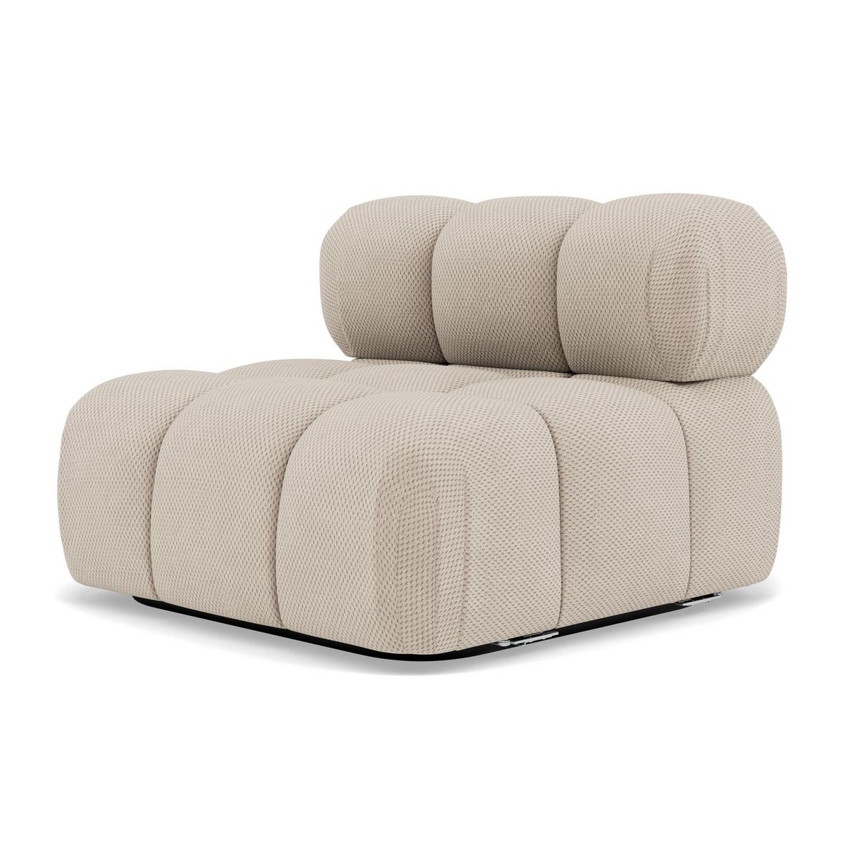 LISA DESIGN Ruby - module d'assise sans accoudoirs en velours texturé