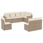 Voir la diapositive 2 : VIDAXL Salon de jardin avec coussins 8 pcs beige resine tressee