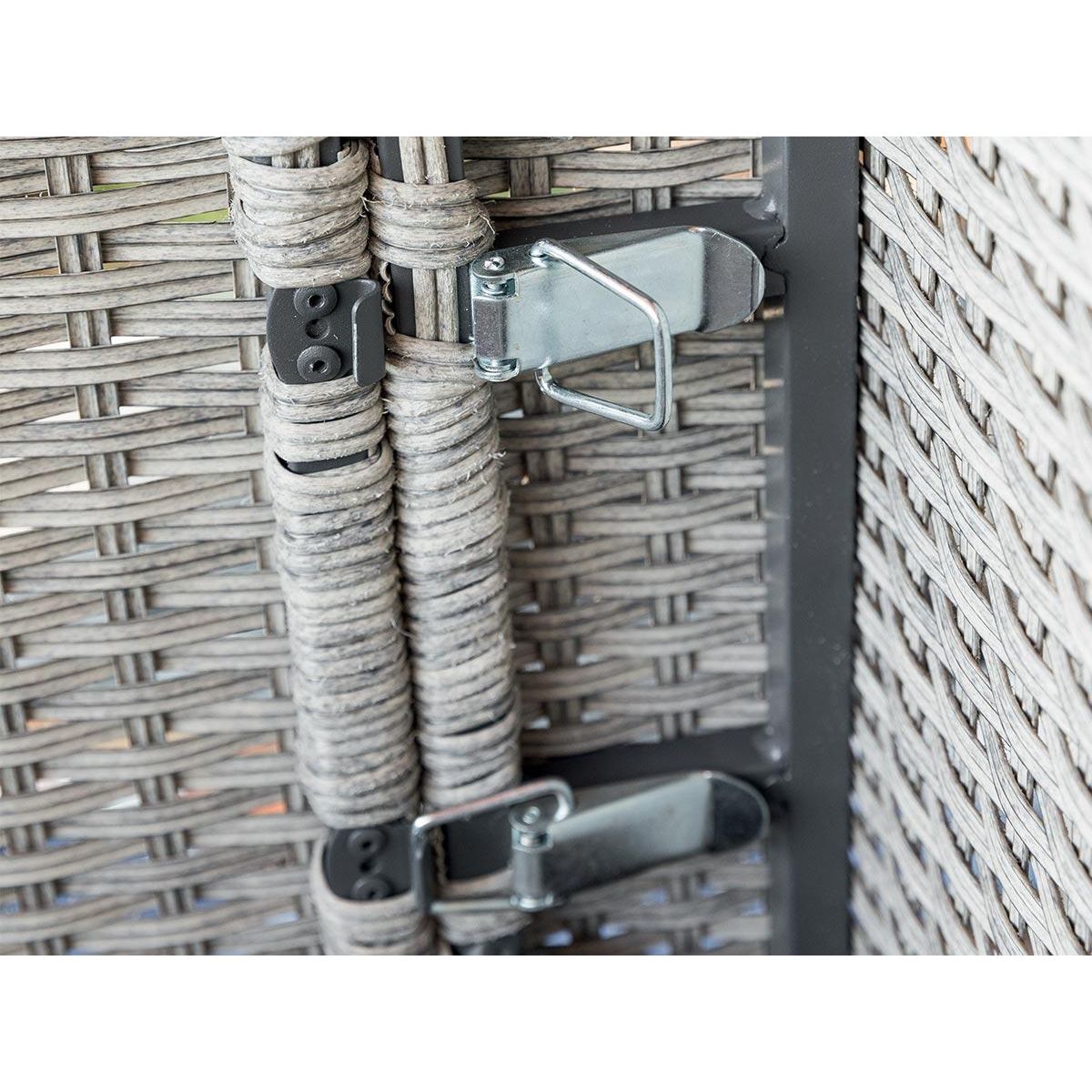 HESPERIDE Salon de jardin en résine tressée Polynésia Havane - 4 places - Hespéride