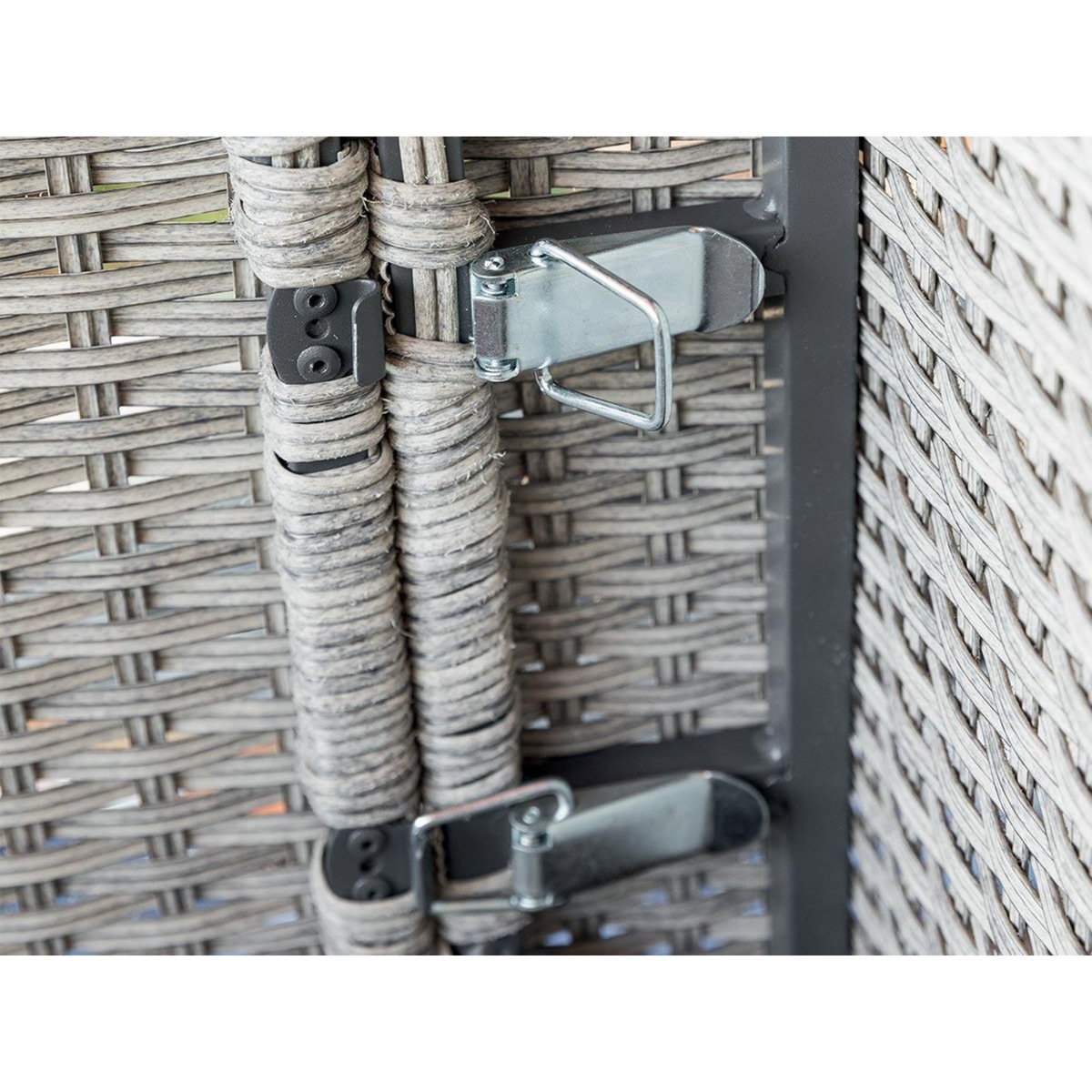 HESPERIDE Salon de jardin en résine tressée Polynésia Havane - 4 places - Hespéride