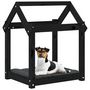 Voir la diapositive 4 : VIDAXL Lit pour chien Noir 61x50x70 cm Bois de pin solide