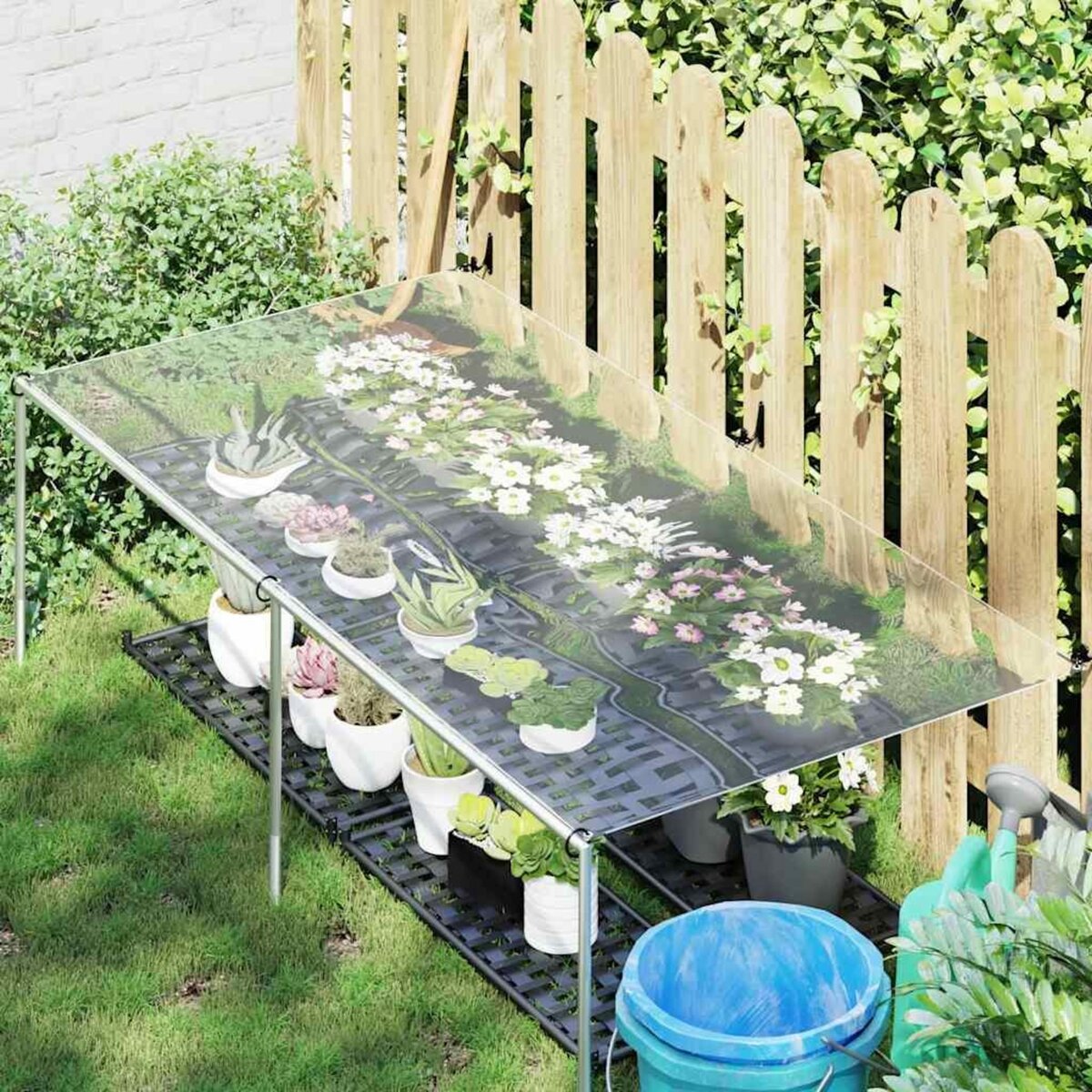 VIDAXL Bache transparente avec œillets 1x2 m PVC