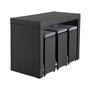 Voir la diapositive 5 : BEST MOBILIER Yoana – ensemble table haute et tabourets de jardin en résine noir - 6 places - coussins gris