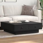 VIDAXL Table basse Noir 90x90x28 cm Agglomere
